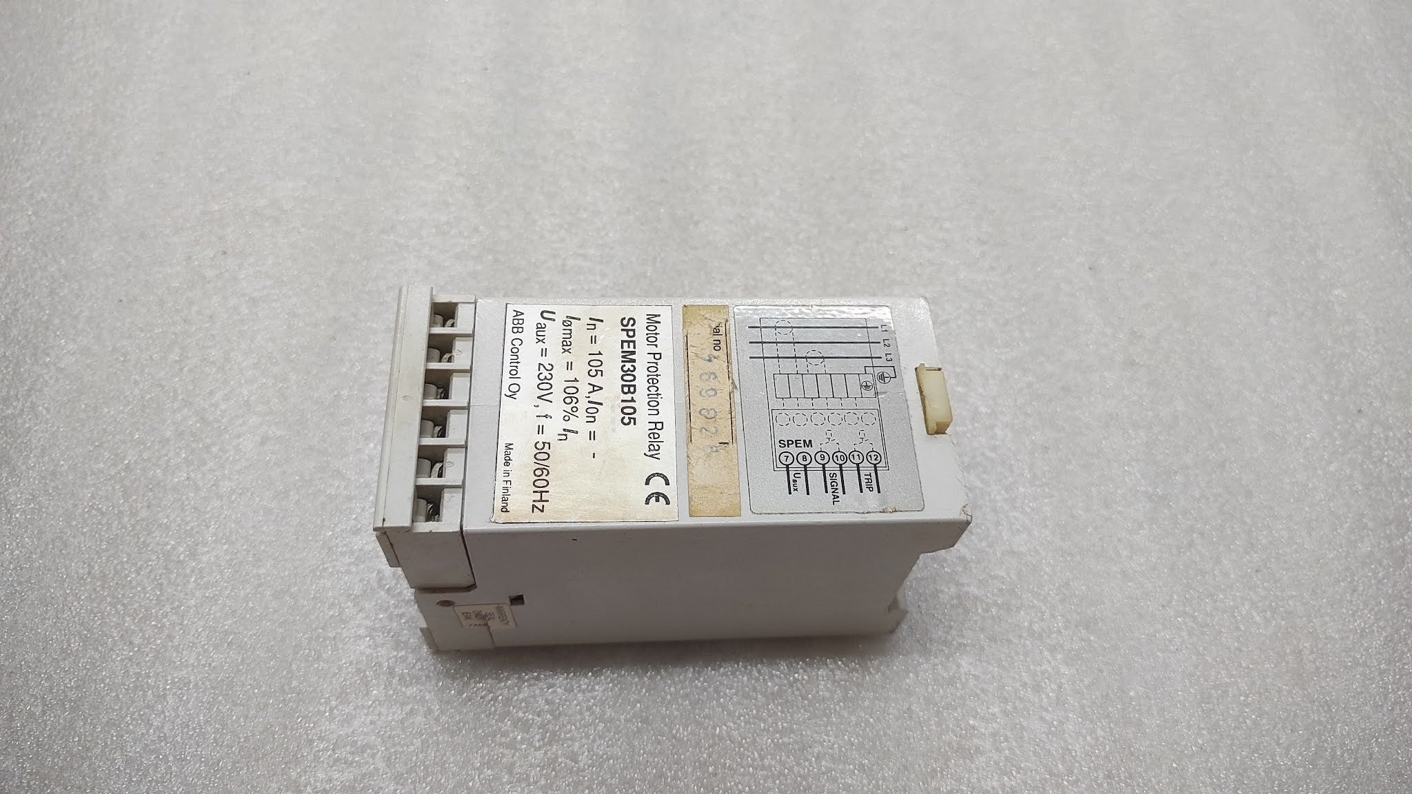 ABB SPEM30B105 MOTOR PROTECTION RELAY 230V