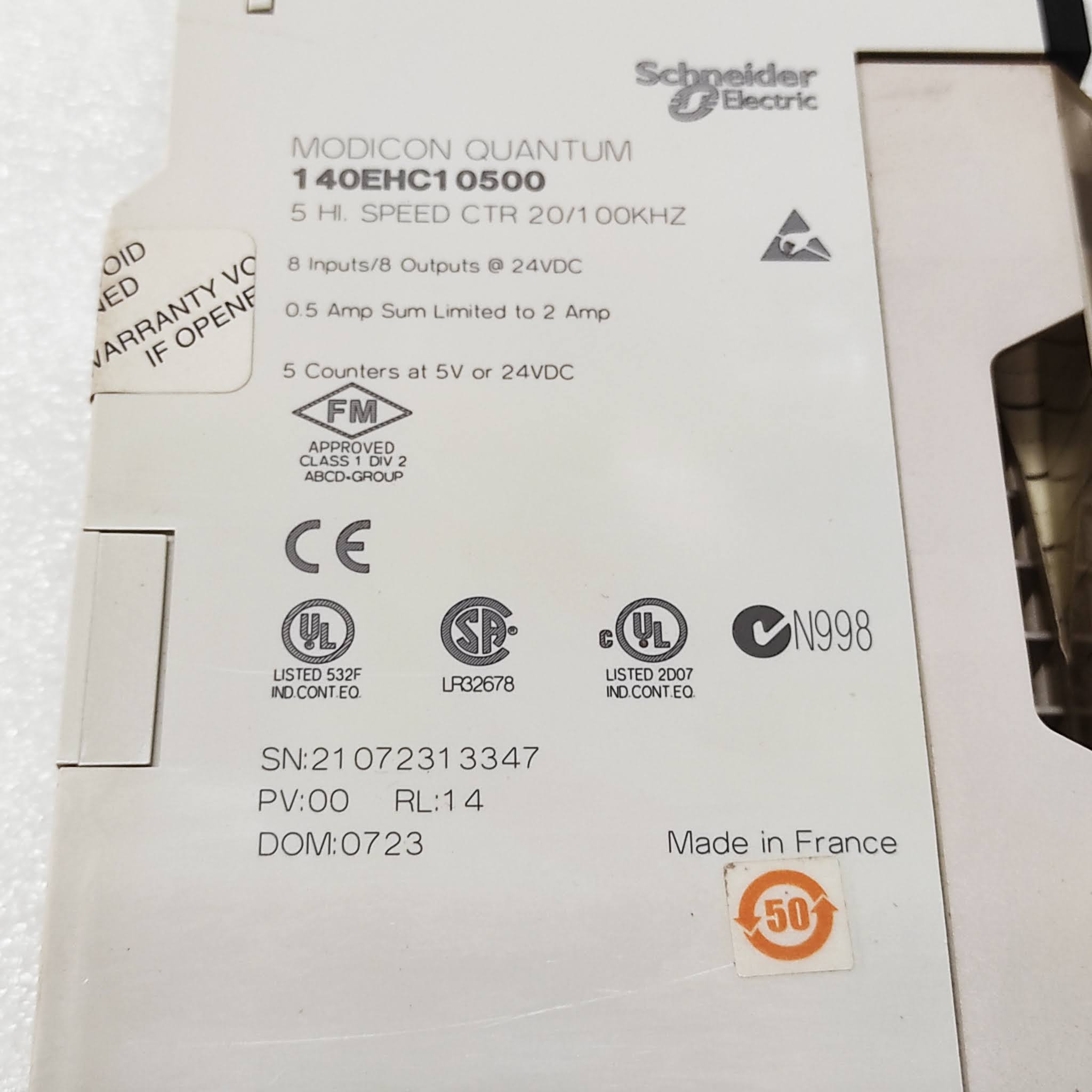 SE 140EHC10500 INPUT/OUTPUT 8-CH MODULE