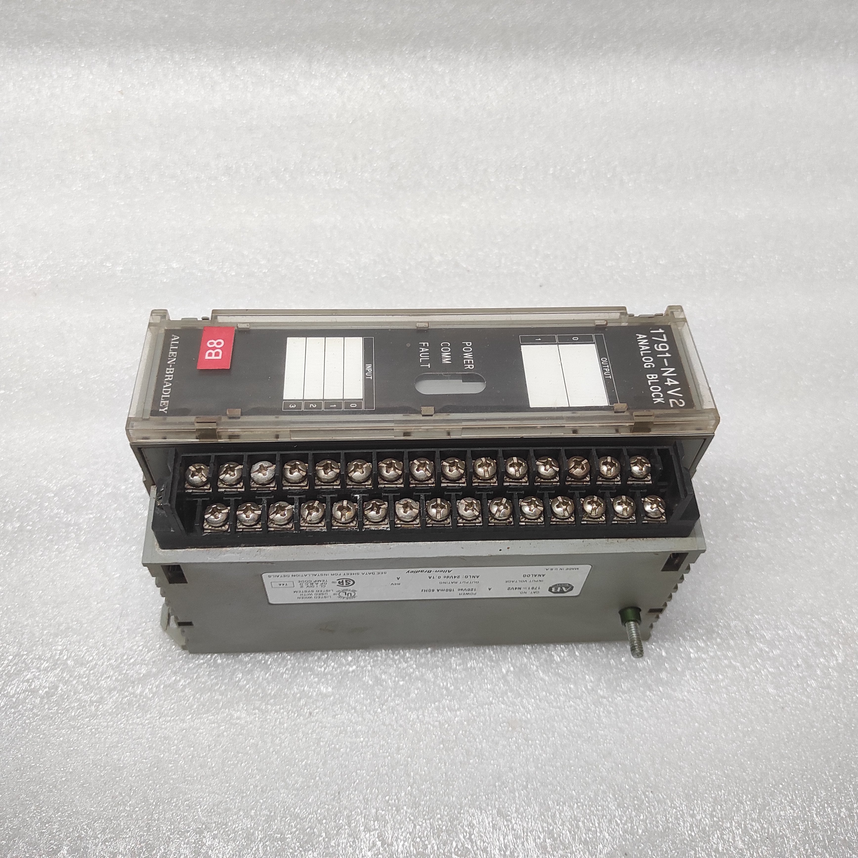 ALLEN BRADLEY CAT 1791-N4V2 ANALOG BLOCK 120VAC