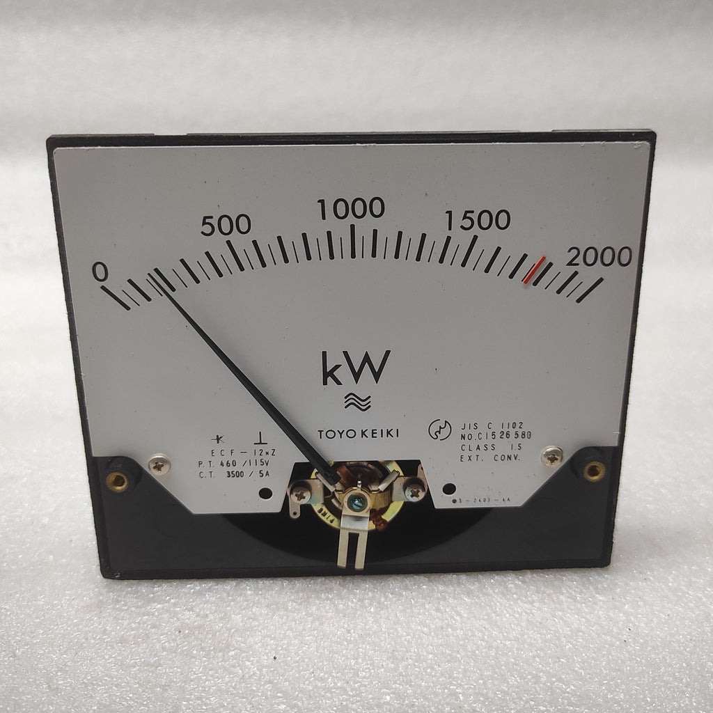 TOYO KEIKI ECF-12NZ KILOWATT METER PT 460/115V CT 3500/5A