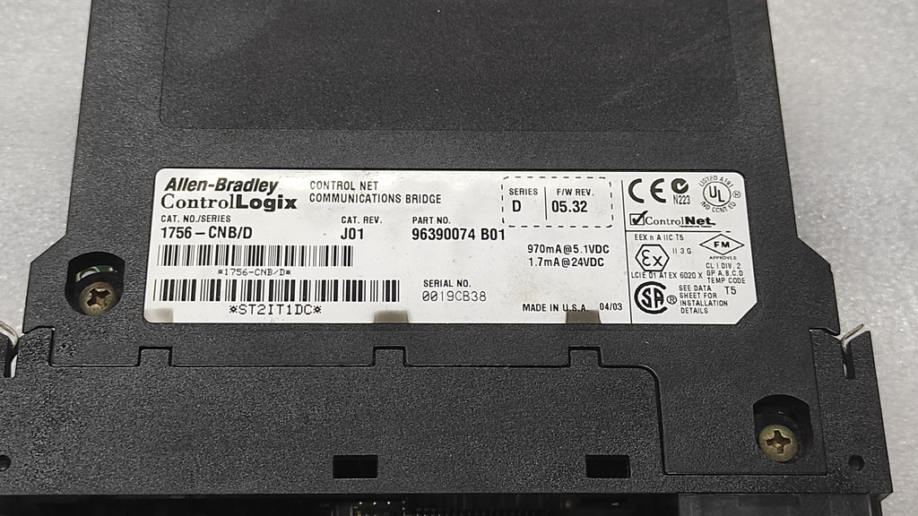 ALLEN BRADLEY CAT  1756-CNB/D CONTROL NET COMMUNICATION BRIDGE