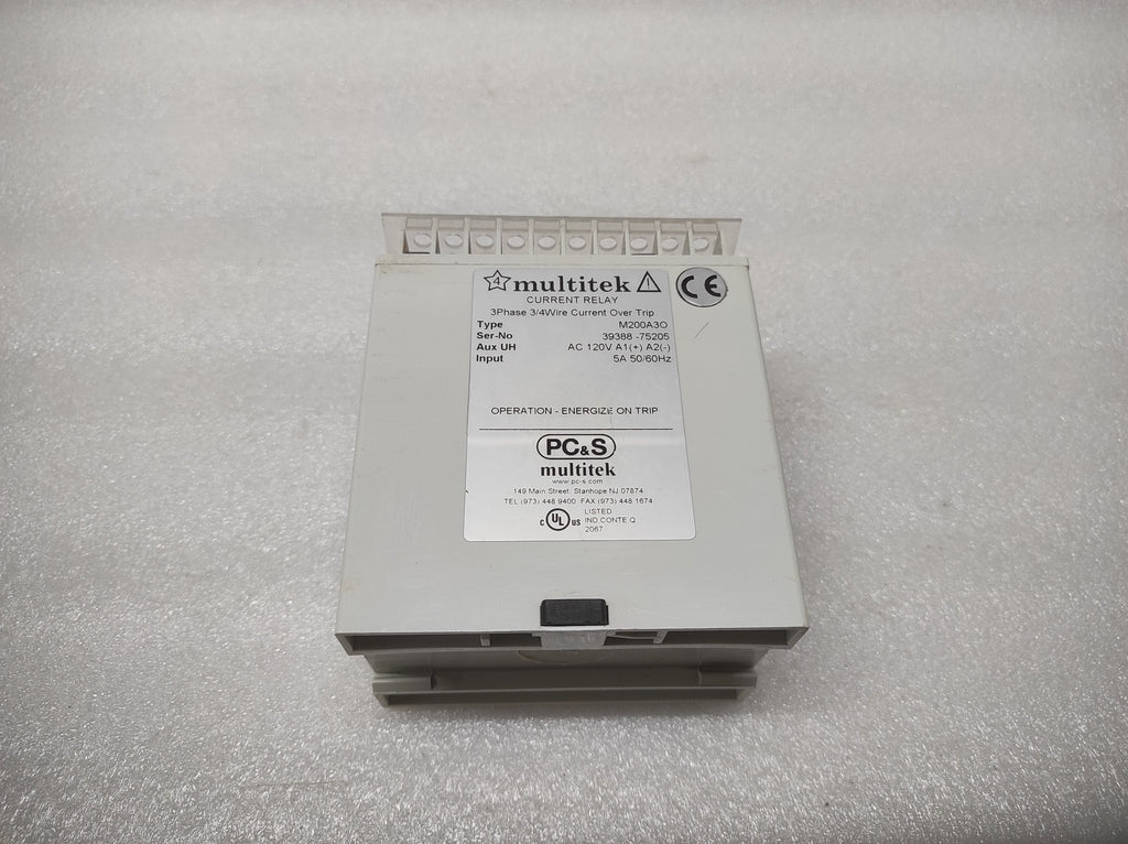 MULTITEK M200A3O CURRENT RELAY 120V