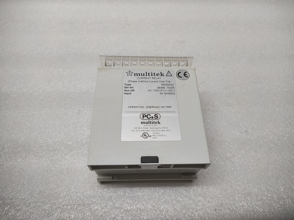 MULTITEK M200A3O CURRENT RELAY 120V