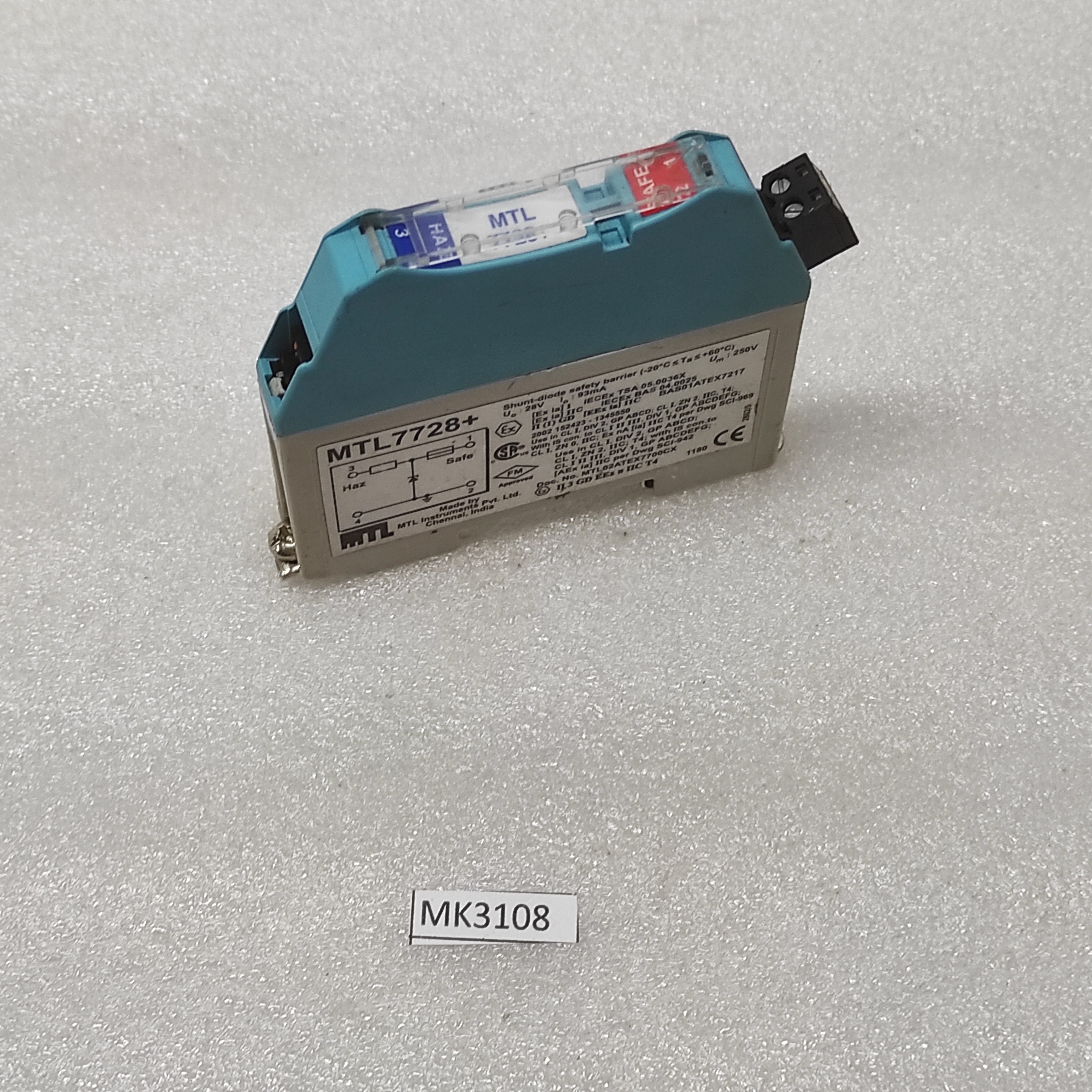 MEASUREMENT TECHNOLOGY MTL7728+ SHUNT DIODE SAFETY BARRIER