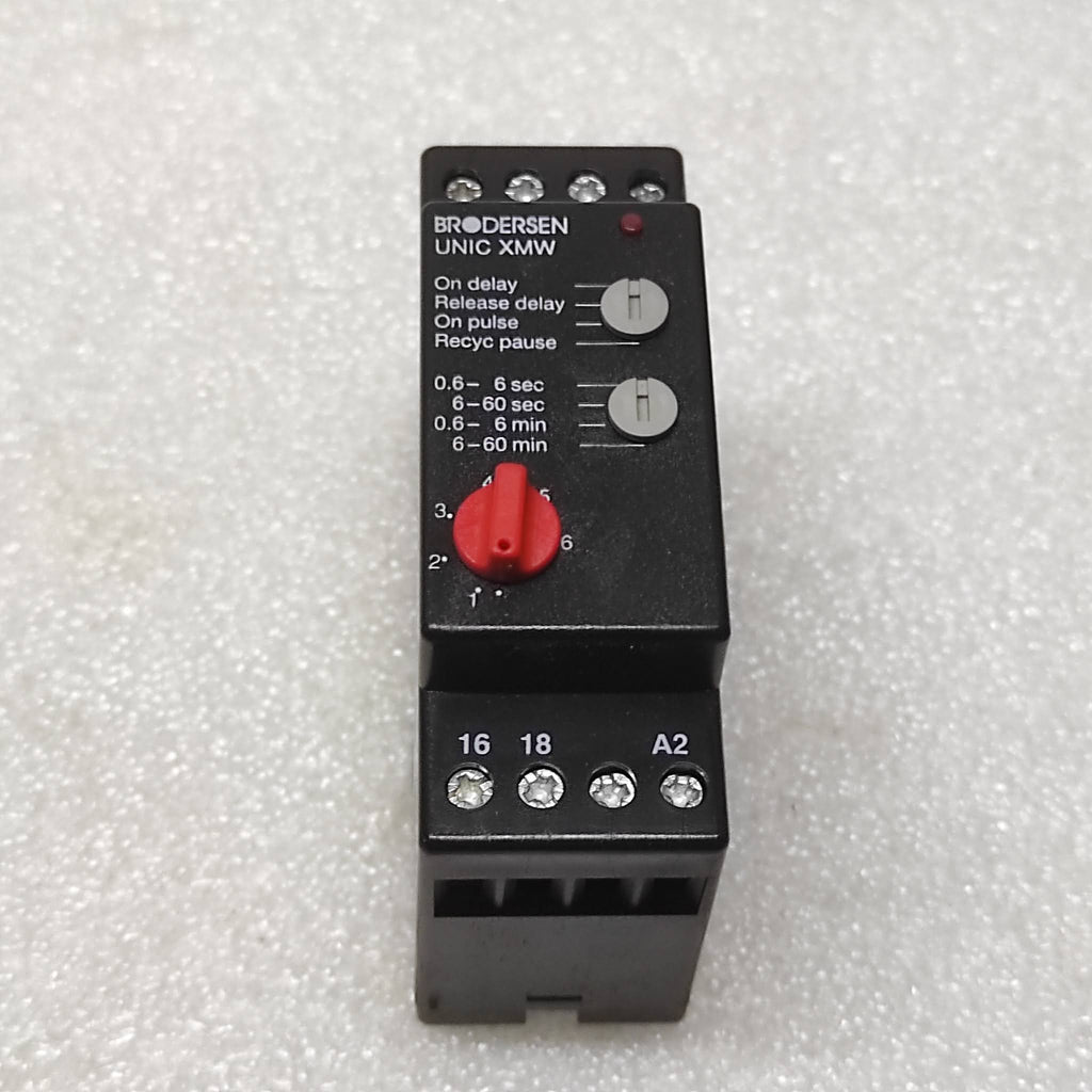 BRODERSEN UNIC XMW S1-SPDT 12-240V AC/DC MULTI FUNCTION TIMER 308-0784