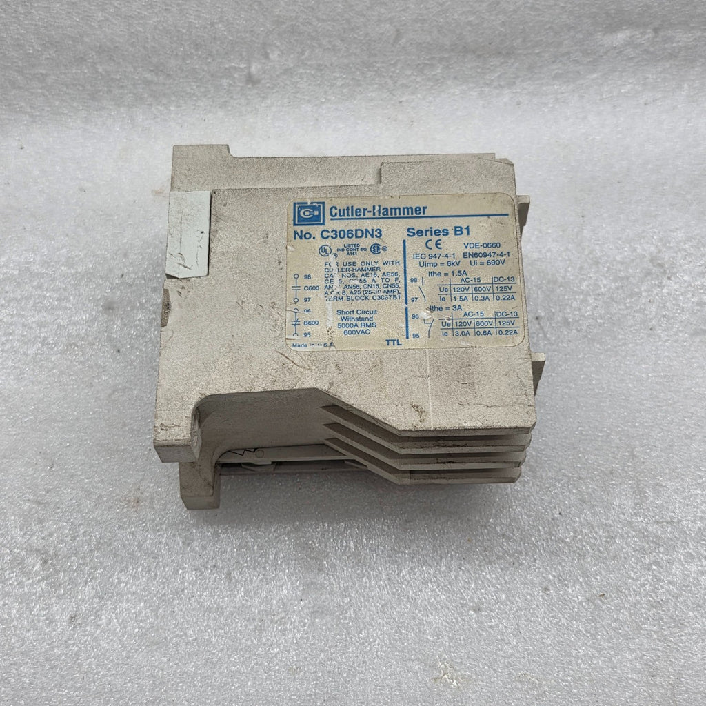 CUTLER HAMMER C306DN3 OVERLOAD RELAY H2007B