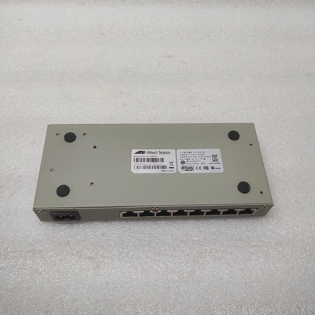 ALLIED TELESIS AT-FSW708 10BASE-T/100BASE-TX 8-PORT FAST ETHERNET SWITCH