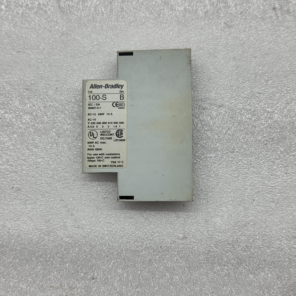 ALLEN BRADLEY CAT 100-S AUXILIARY CONTACT LOT OF 3 UNIT