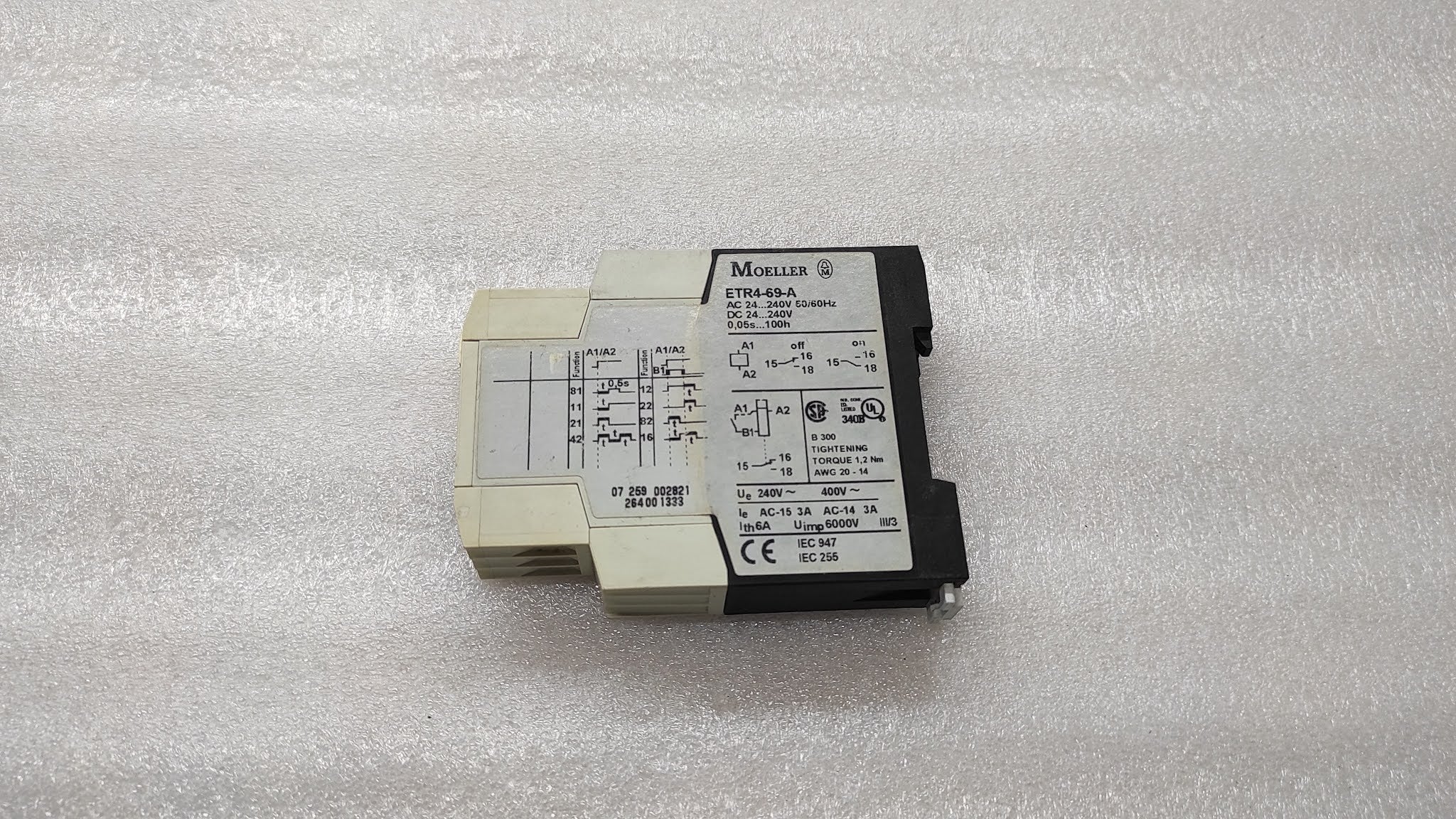 MOELLER ETR4-69-A TIMING RELAY 0.05S-300H FREE EXPEDITE SHIPPING