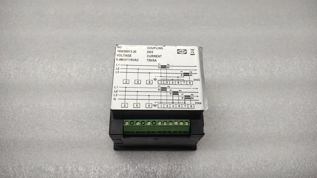 DEIF KW METER 100036913.20 KILOWATT METER 115VAC 750/5A