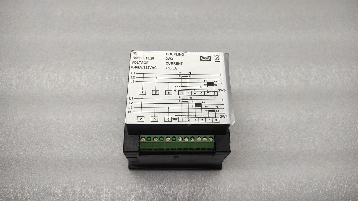 DEIF KW METER 100036913.20 KILOWATT METER 115VAC 750/5A