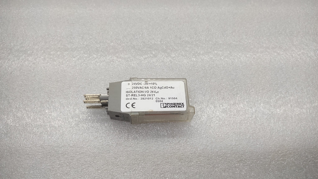 PHOENIX CONTACT ST-REL3-HG 24/21 RELAY CONNECTORS 2821012 24VDC LOT OF 5 UNIT