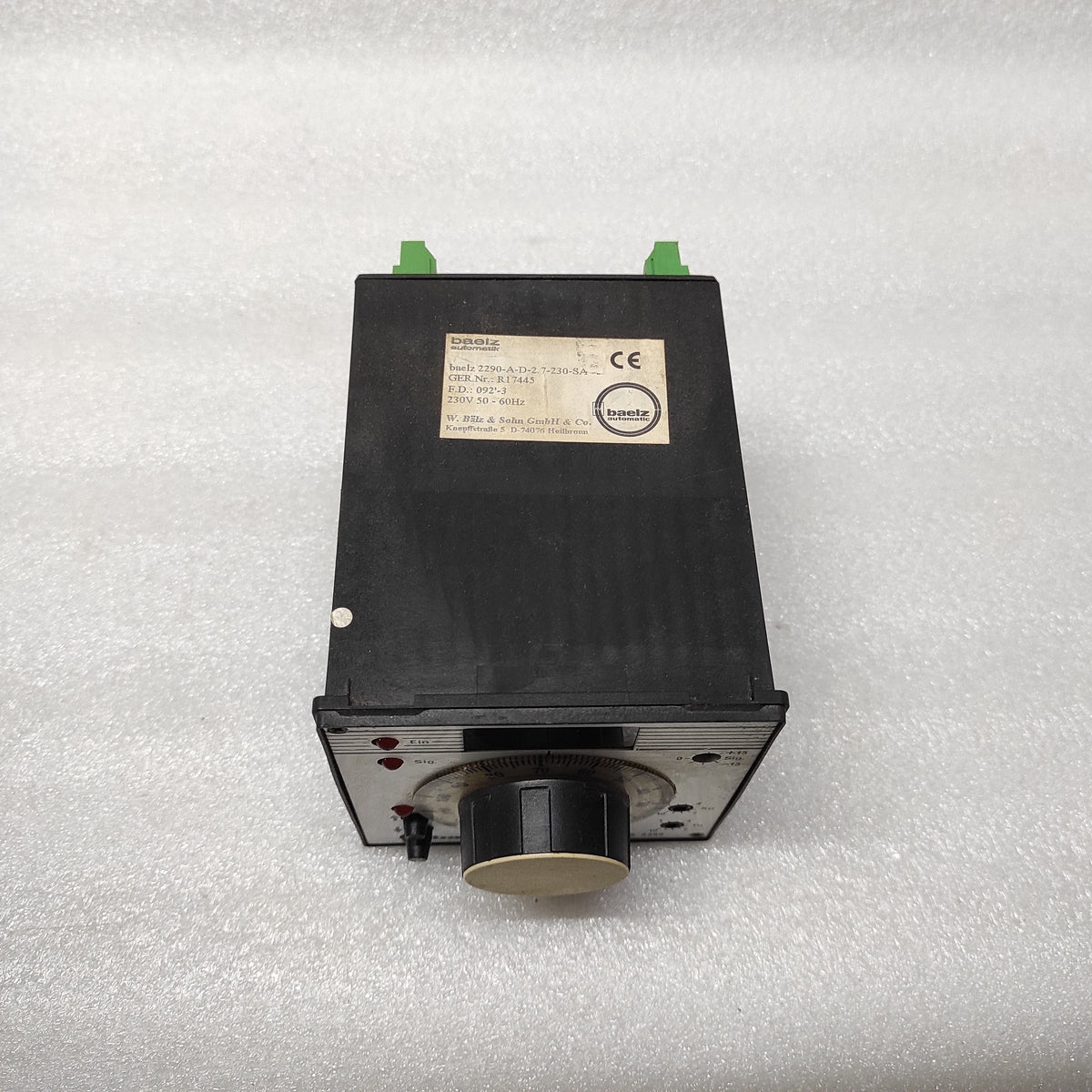 BAELZ AUTOMATIC WBS 2290 TEMPERATURE CONTROLLER BAELZ 2290-A-D-2.7-230-SA 230V