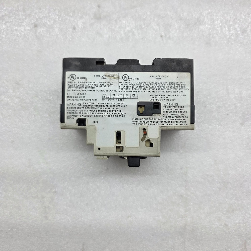 ALLEN BRADLEY CAT 140M-C2E-B40 MOTOR PROTECTOR BREAKER 2.5-4.0A