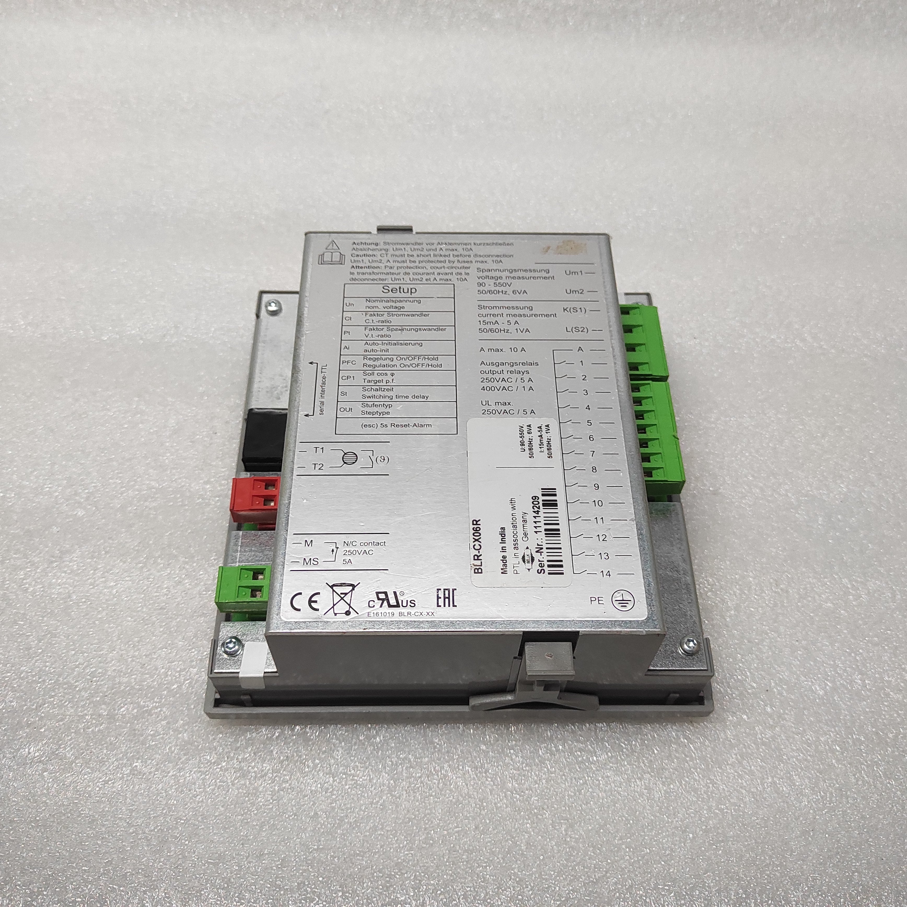 BELUK PTL BLR-CX06R POWER FACTOR CONTROLLER 90-550V