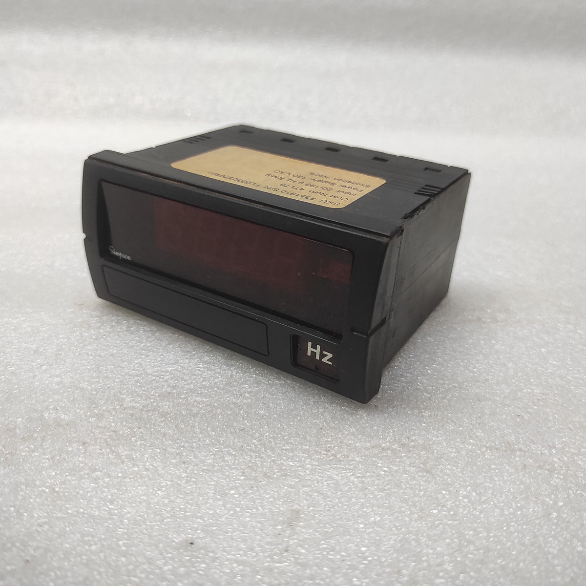 SIMPSON SKU-F351910 DIGITAL PANEL METER 4TL78 120VAC