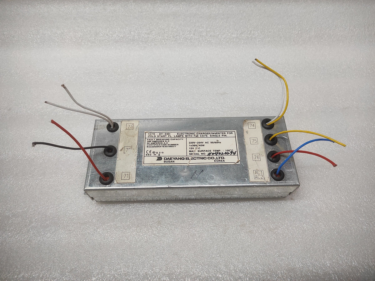 DAEYANG ELECTRIC DY-240I ELECTRONIC CHARGER - INVERTER FOR COLD START FL.LAMPS 2