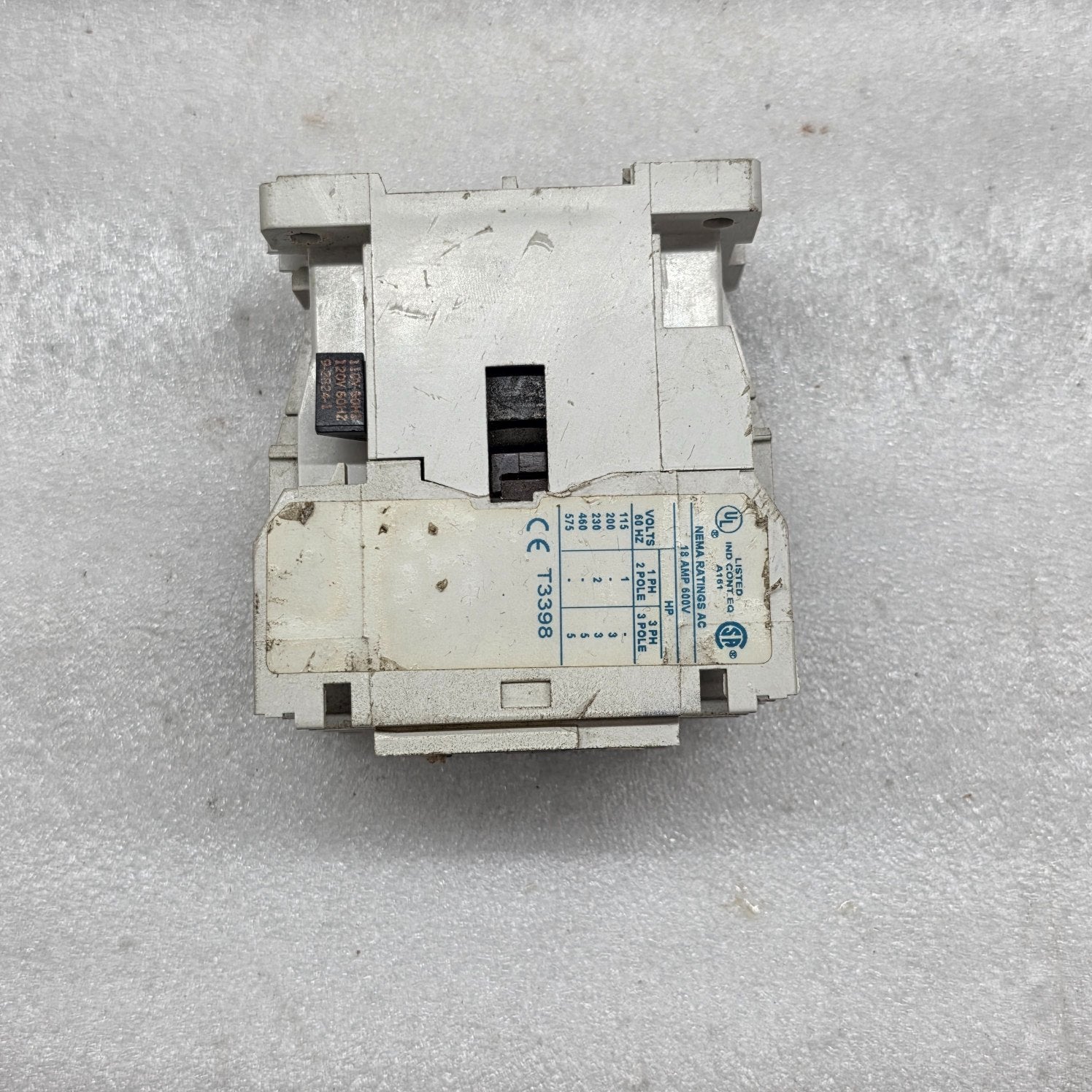 CUTLER HAMMER AN16BN0 MAGNETIC CONTACTOR 18A 110-120V