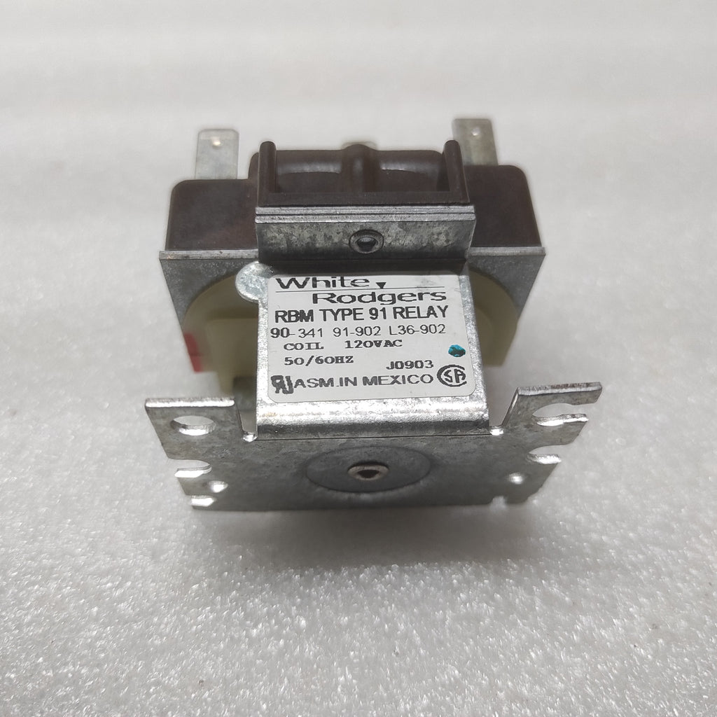 WHITE RODGERS RBM TYPE 91 RELAY 90-341 91-902 L36-902 COIL VOLTAGE 120VAC