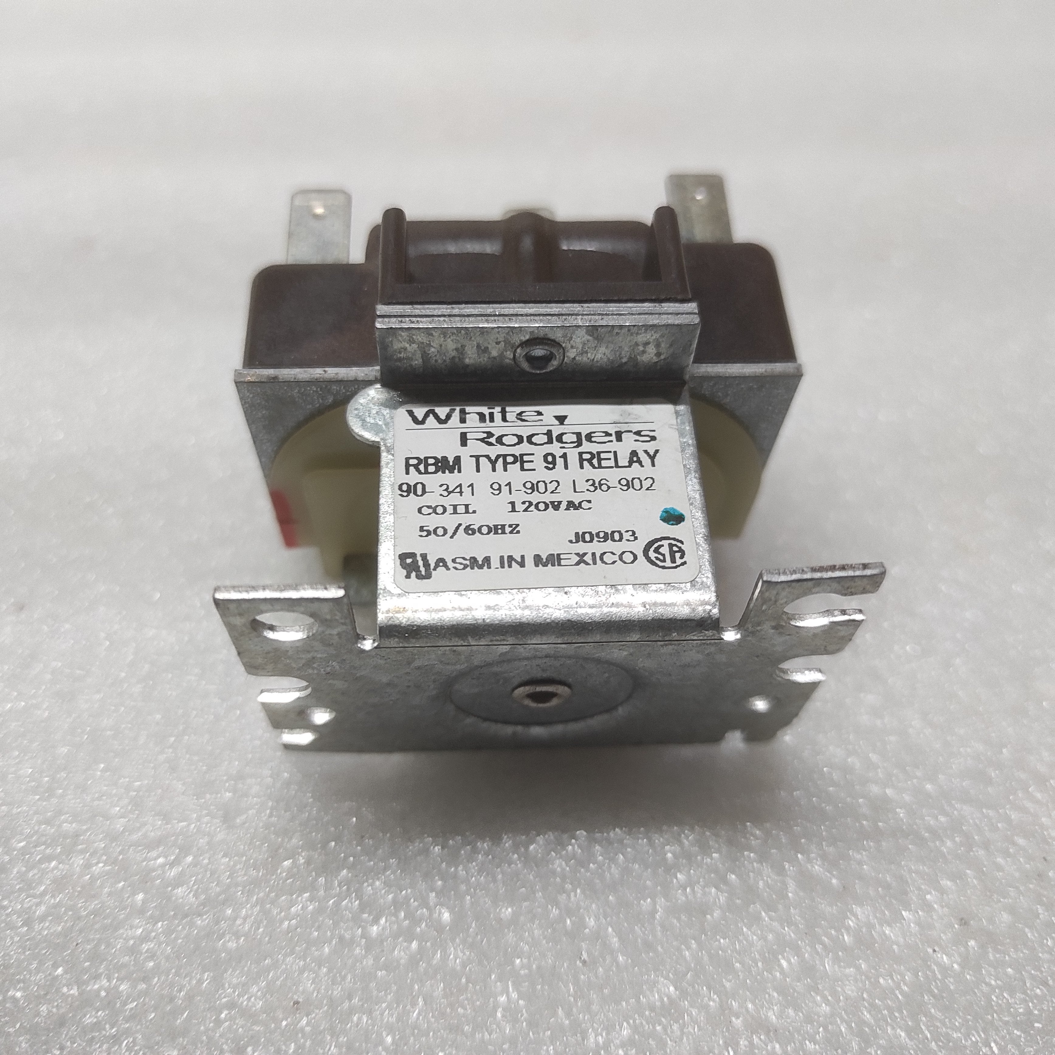 WHITE RODGERS RBM TYPE 91 RELAY 90-341 91-902 L36-902 COIL VOLTAGE 120VAC