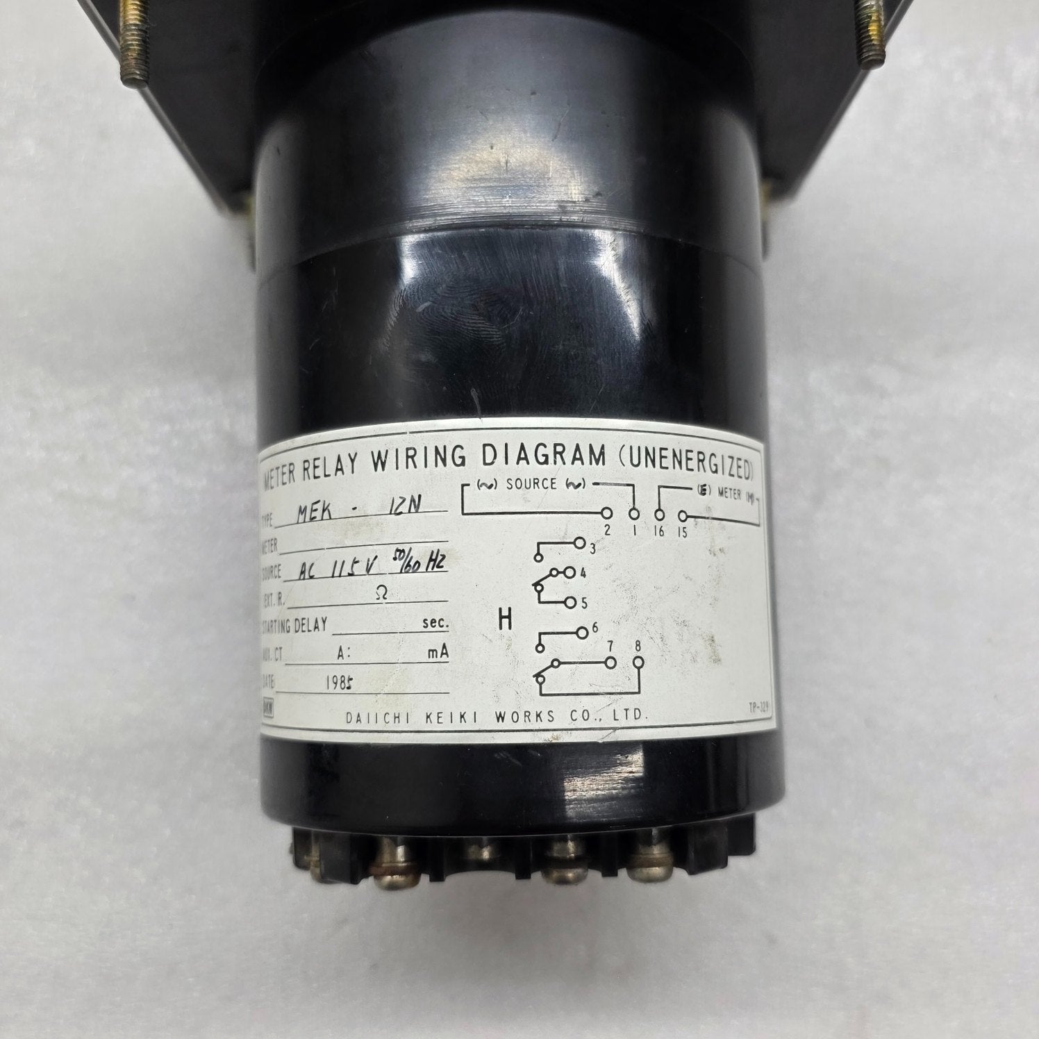 DAIICHI MEK-12N NETWORK INSULATION METER 115VAC