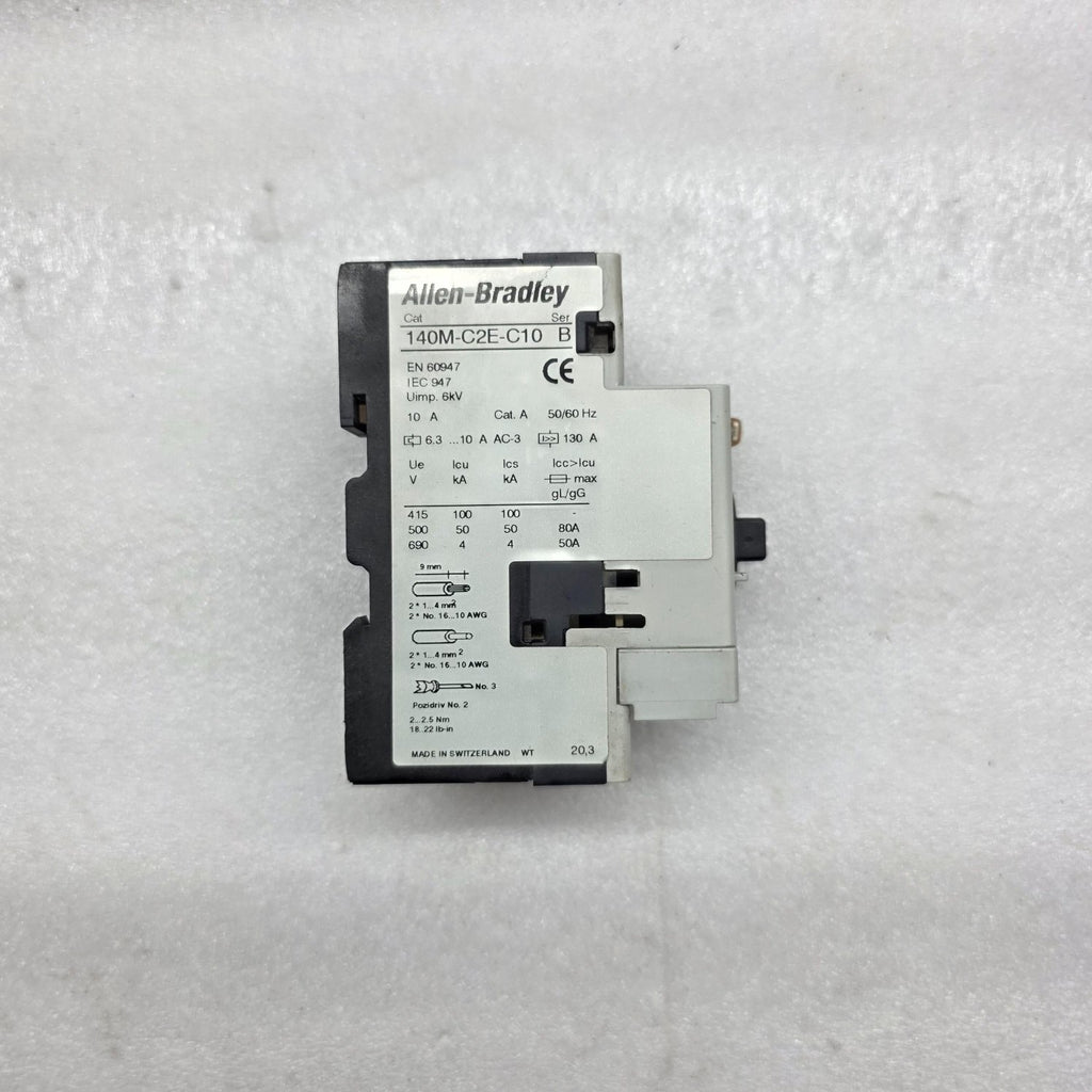 ALLEN BRADLEY CAT 140M-C2E-C10 SER B MOTOR CIRCUIT PROTECTOR 6.3-10 A