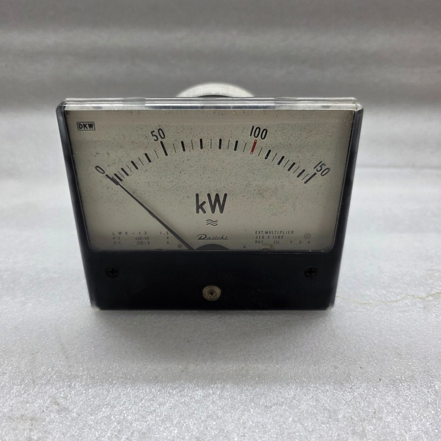 DAIICHI LWK-12 KILO WATT METER PT 460/115V CT 250/5A 0-150V