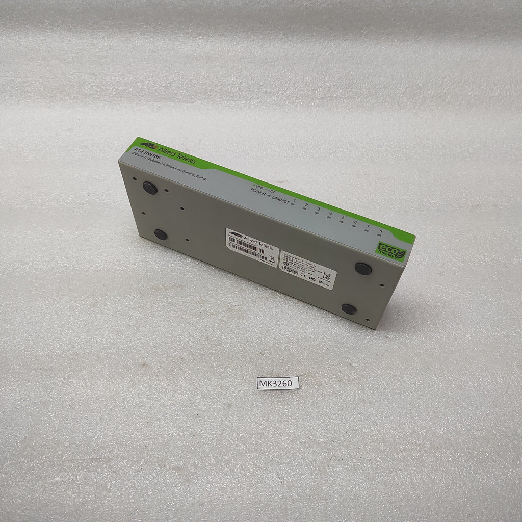 ALLIED TELESIS AT-FSW708 10BASE-T/100BASE-TX 8-PORT FAST ETHERNET SWITCH