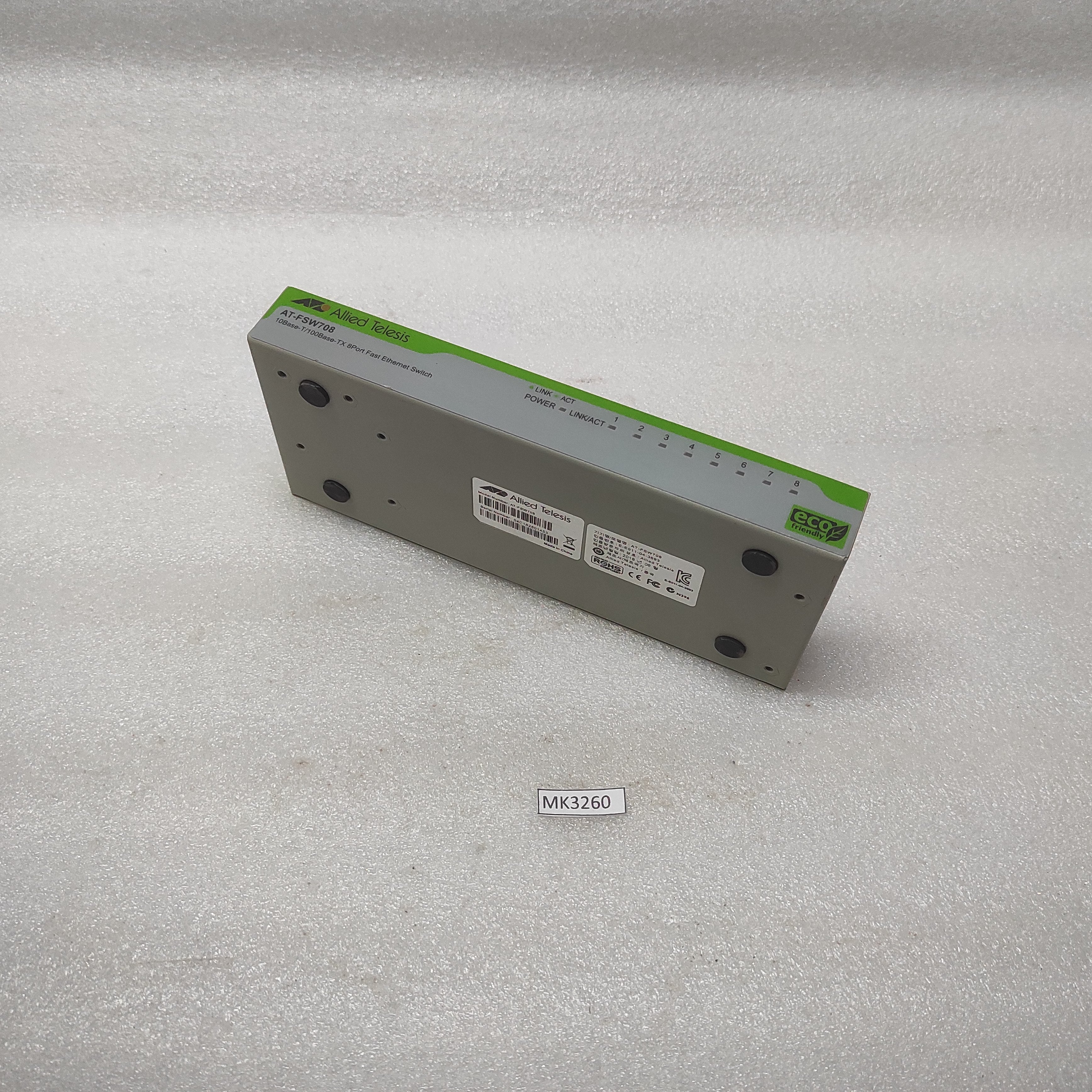 ALLIED TELESIS AT-FSW708 10BASE-T/100BASE-TX 8-PORT FAST ETHERNET SWITCH