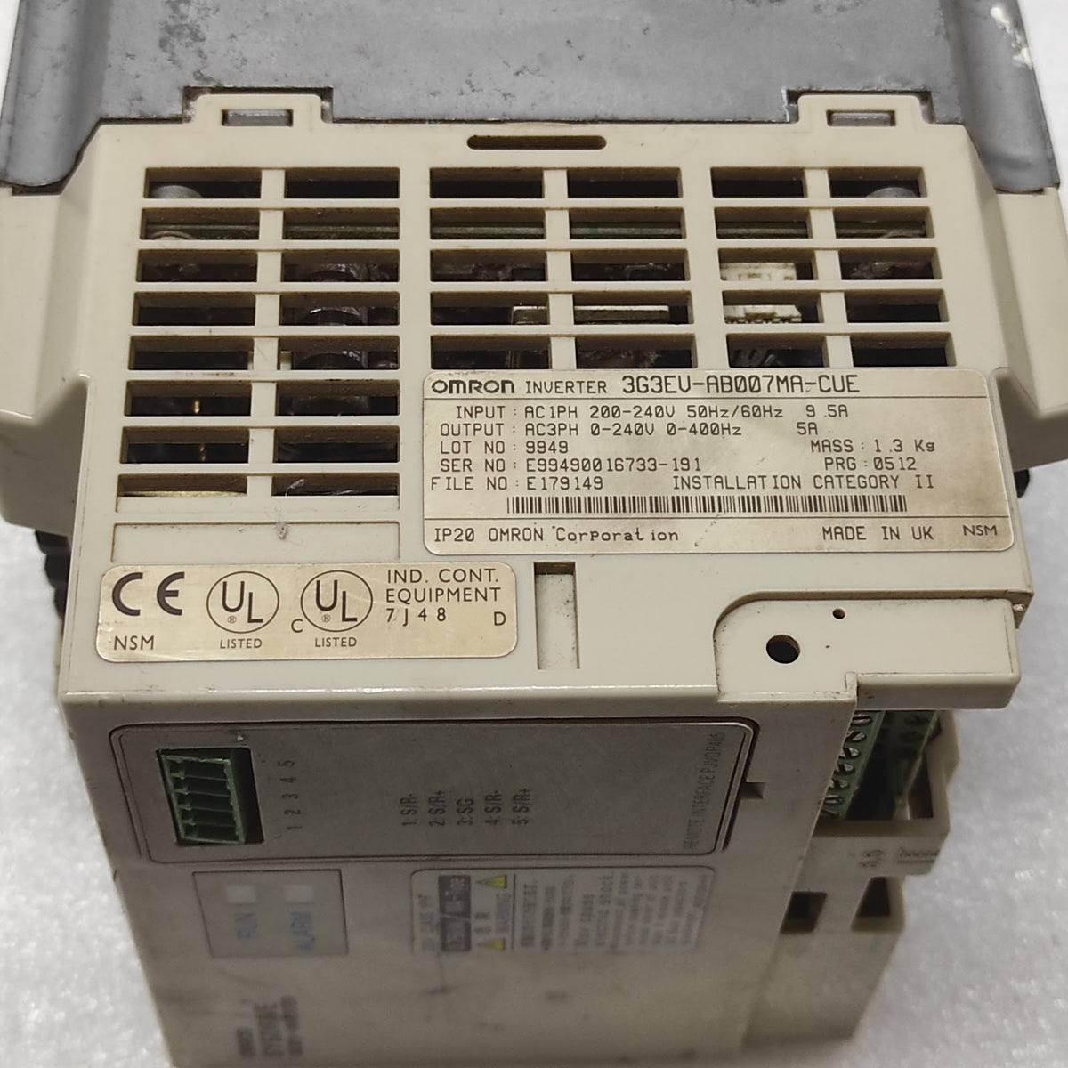 OMRON SYSDRIVE 3G3EV-AB007MA-CUE INVERTER
