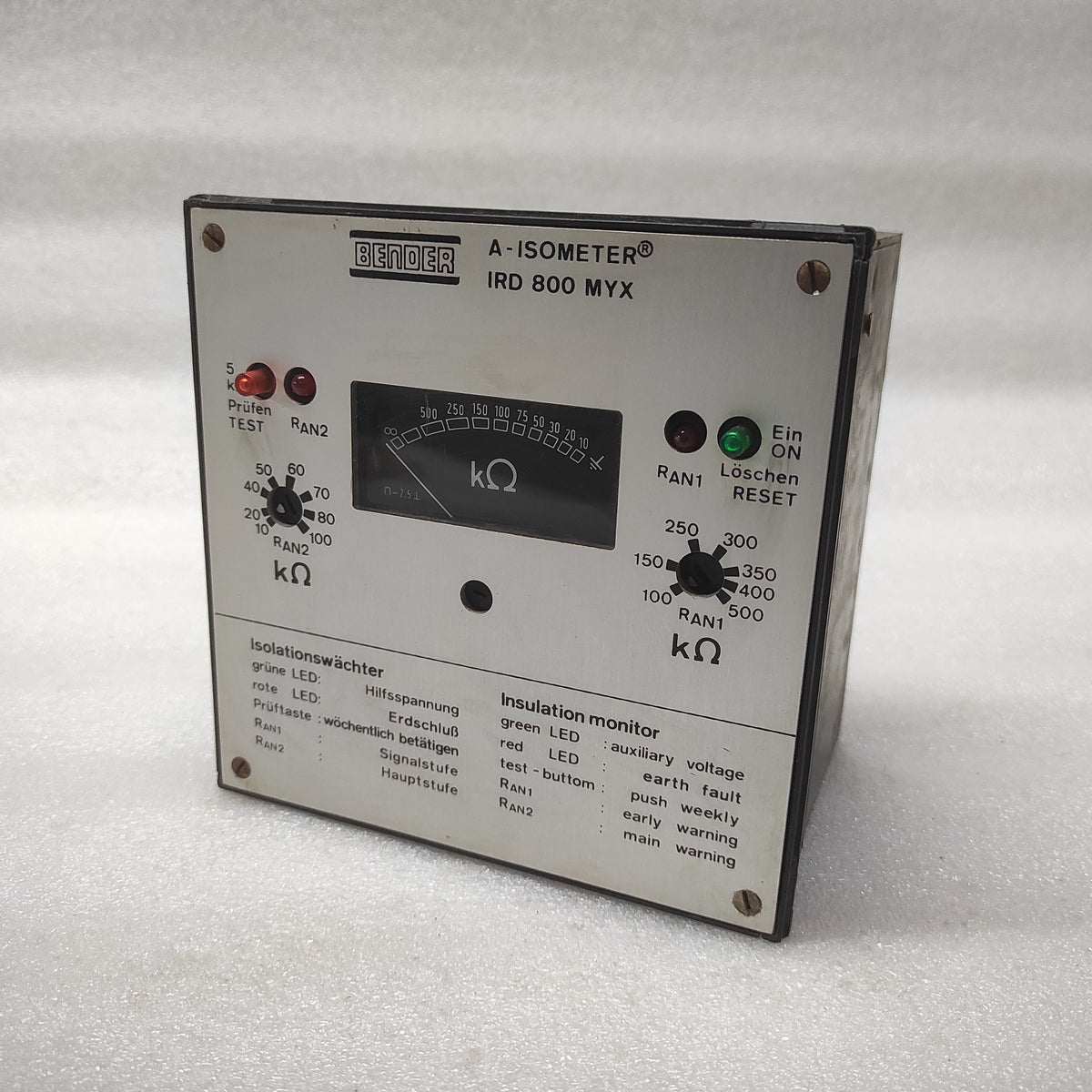 BENDER IRD-800-MYX INSULATION MONITOR A-ISOMETER 115/220/380/440V