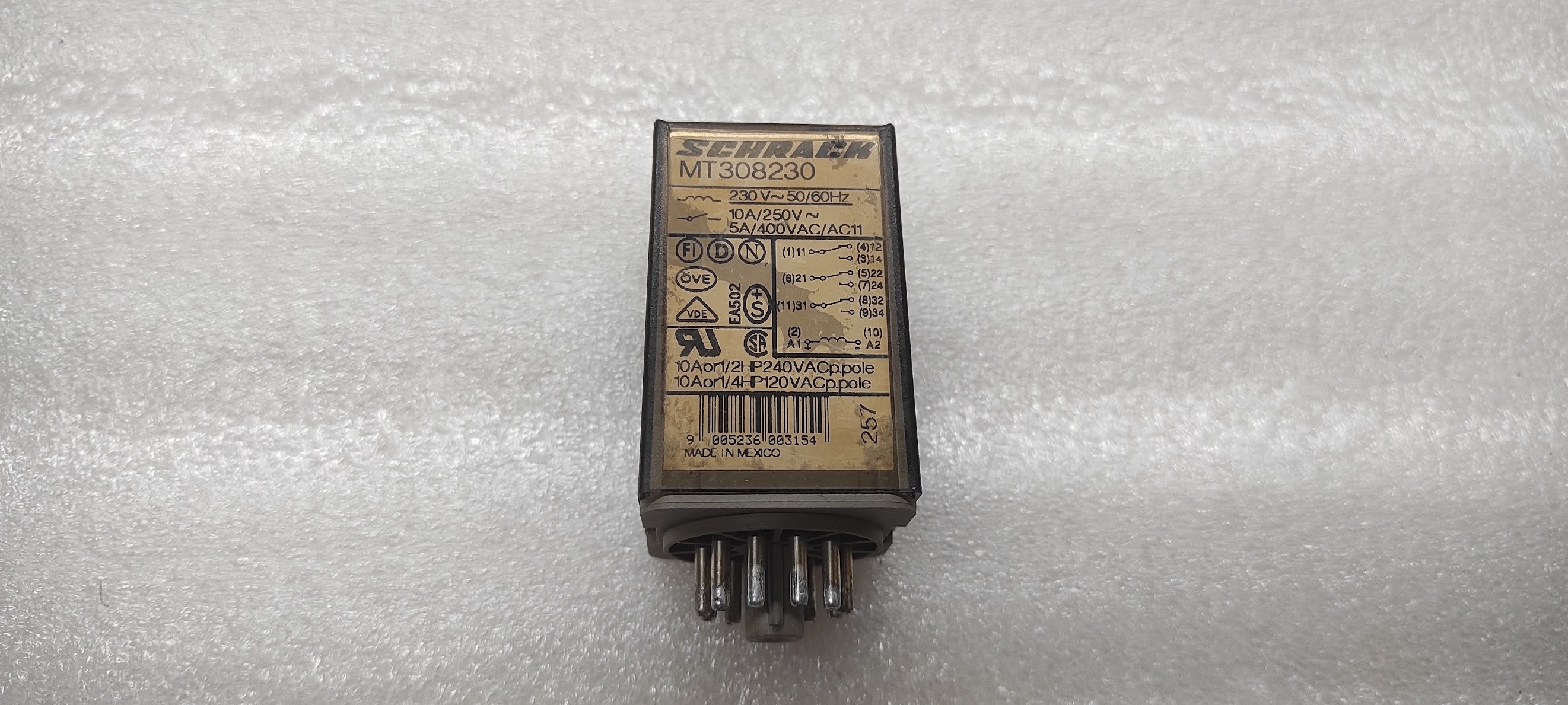 SCHRACK MT308230 RELAY 230V