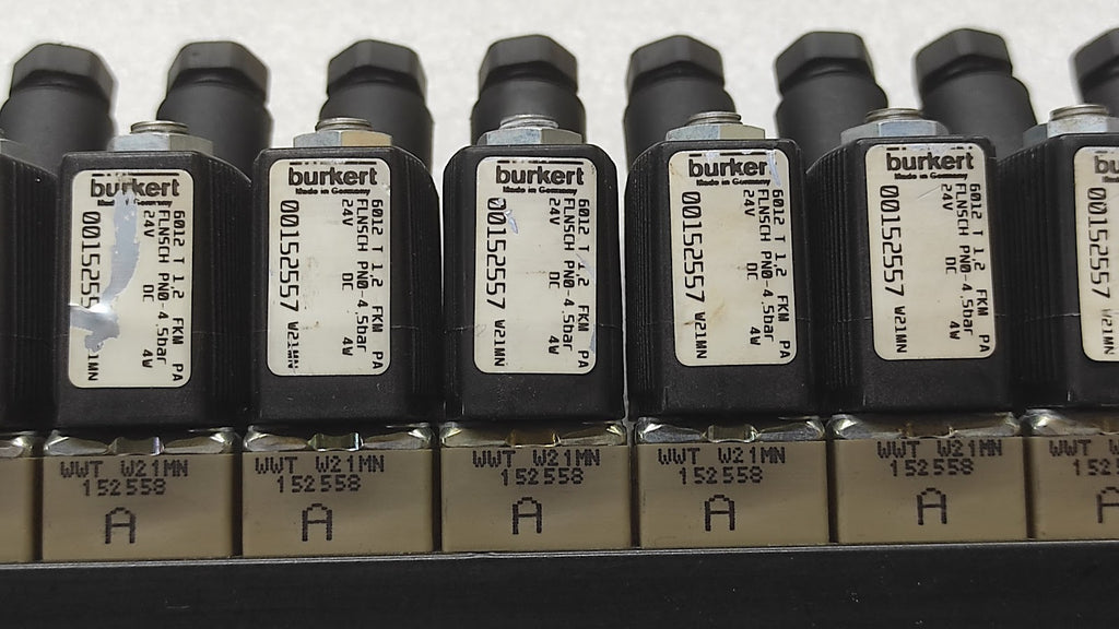 BURKERT 6012 T 1.2 FKM PA FLUID CONTROL SYS VALVE 24VDC LOT OF 12 UNIT