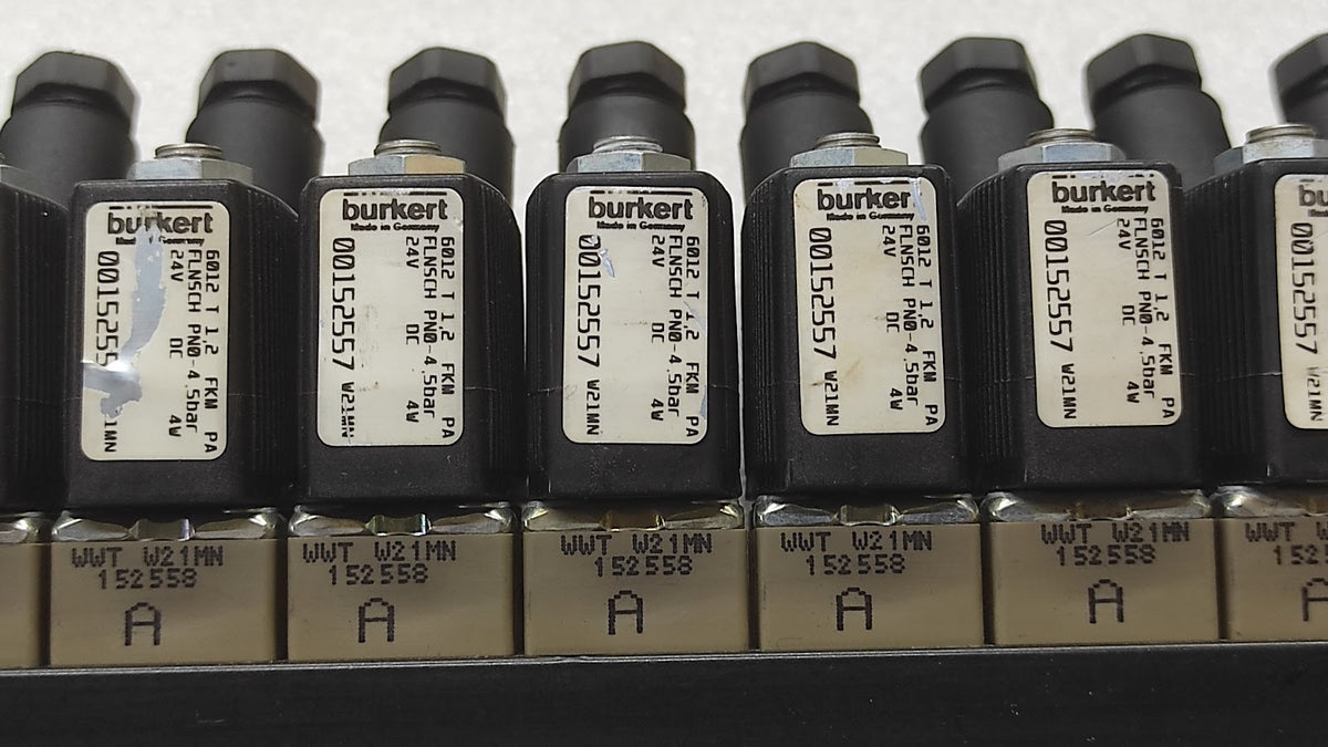 BURKERT 6012 T 1.2 FKM PA FLUID CONTROL SYS VALVE 24VDC LOT OF 12 UNIT
