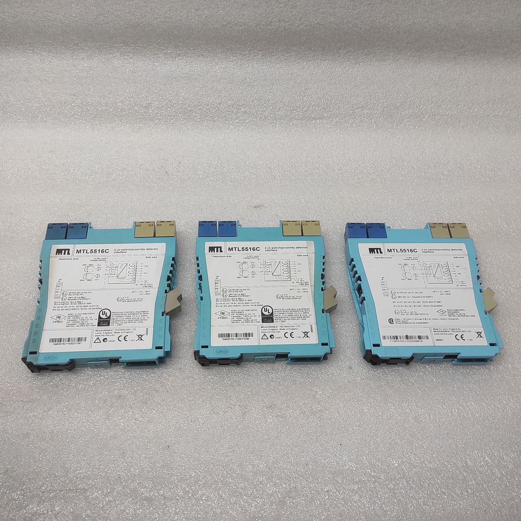 MEASUREMENT TECHNOLOGY MTL 5516C 2-CH SWITCH PROXIMITY DETECTOR INTERFACE MTL551