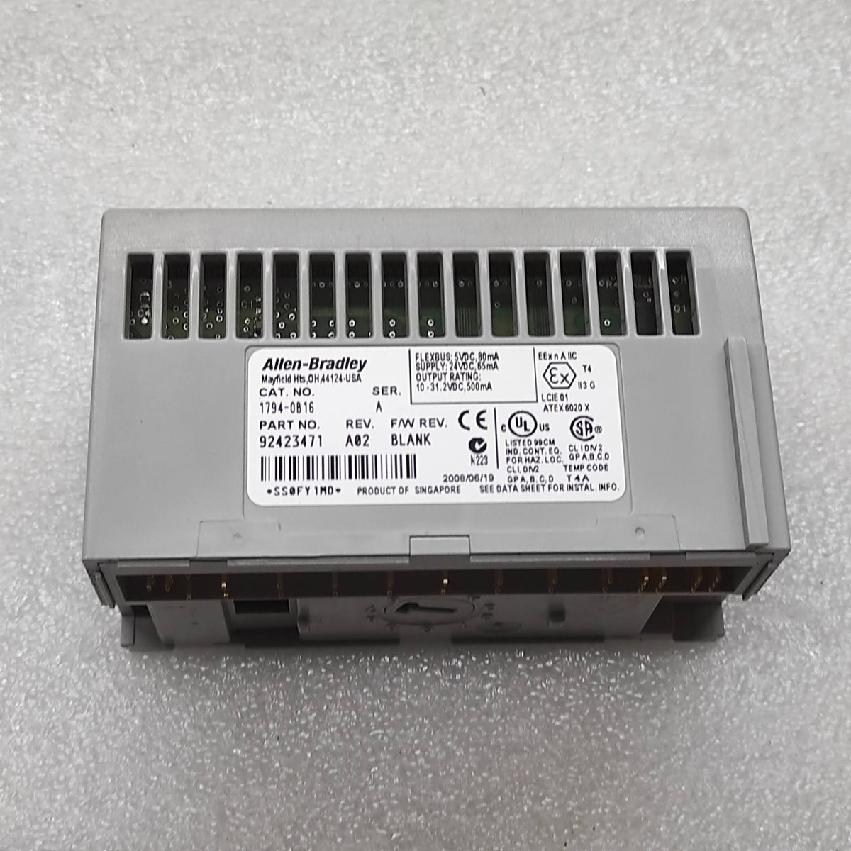 ALLEN BRADLEY CAT 1794-OB16 SERIES A 92423471