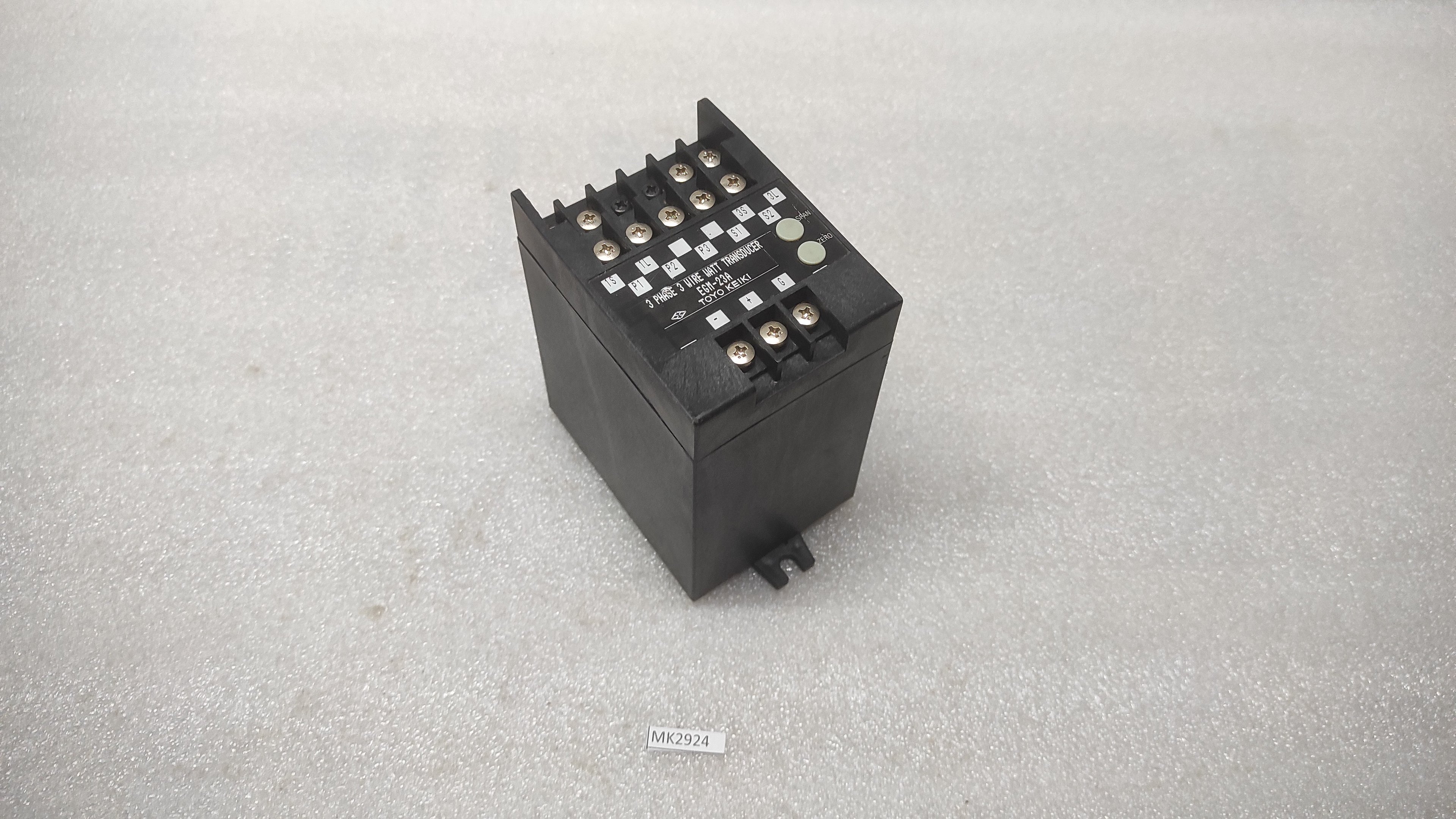 TOYO KEIKI EGM-23A 3-PH 3-WIRE WATT TRANSDUCER
