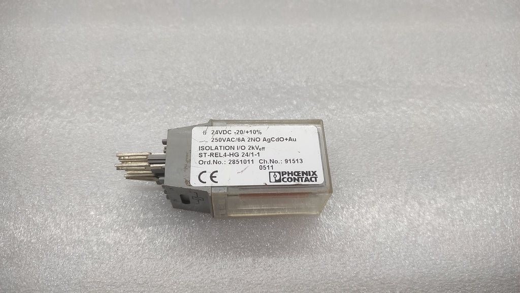 PHOENIX CONTACT ST-REL4-HG 24/1-1 RELAY CONTACTS 2851011 24VDC
