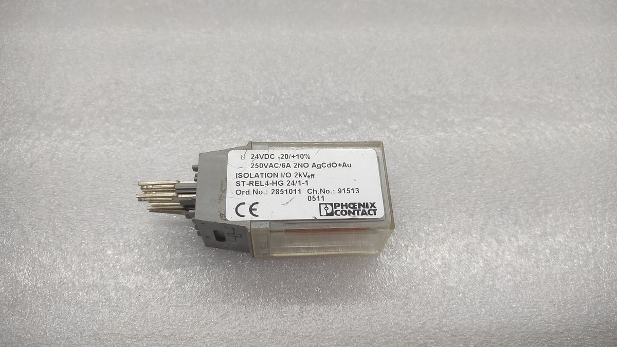 PHOENIX CONTACT ST-REL4-HG 24/1-1 RELAY CONTACTS 2851011 24VDC