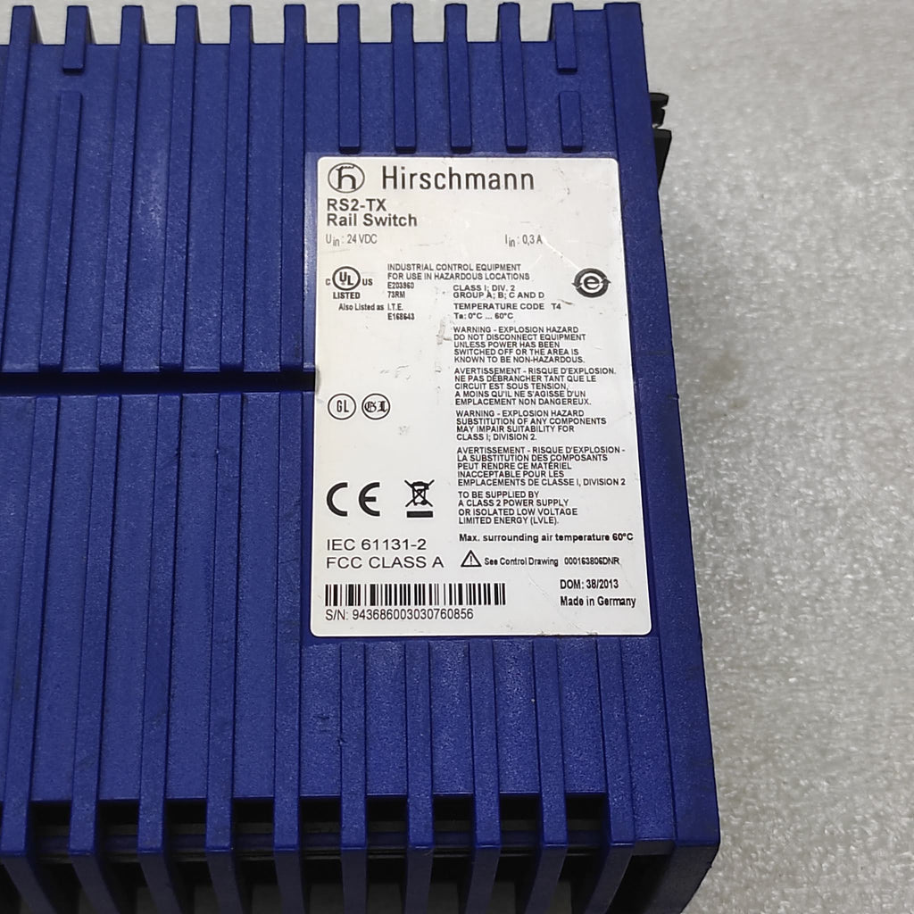 HIRSCHMANN RS2-TX RAIL SWITCH 24V DC