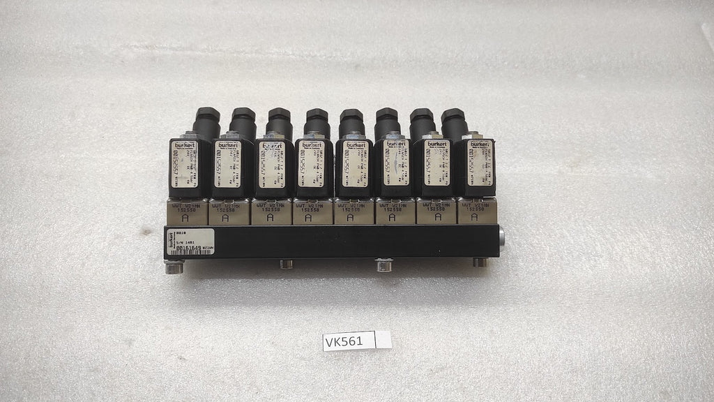 BURKERT 6012T1.2FKMPA SYS FLUID CONTROL VALVE 24VDC 0-4.5BAR LOT OF 8 UNIT