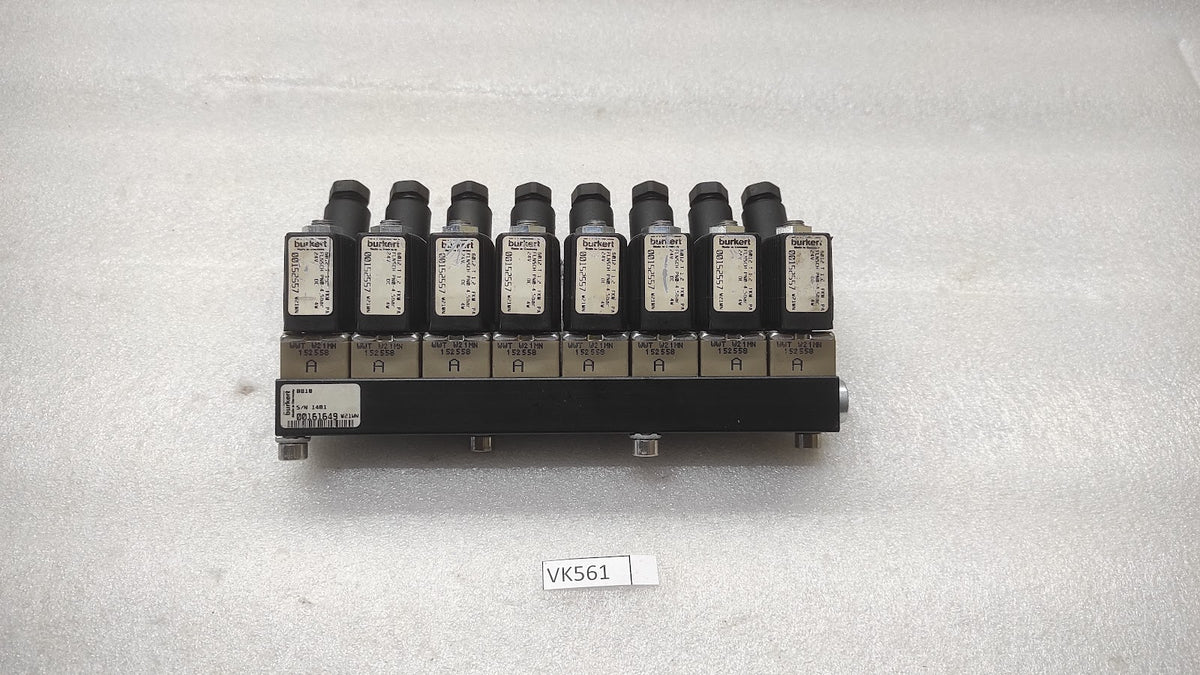 BURKERT 6012T1.2FKMPA SYS FLUID CONTROL VALVE 24VDC 0-4.5BAR LOT OF 8 UNIT
