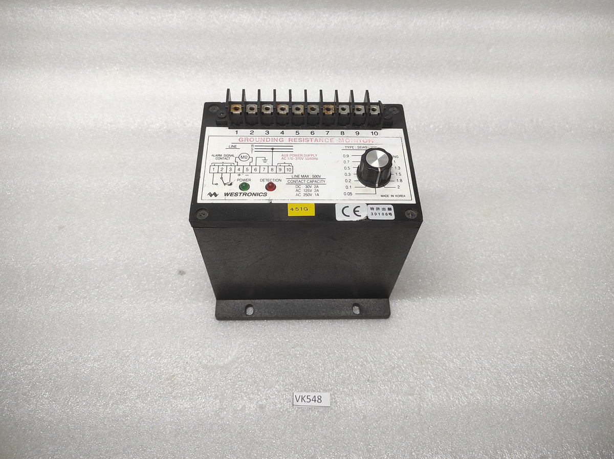 WESTRONICS SBAG-202 GROUNDING RESISTANCE MONITOR 170-270V