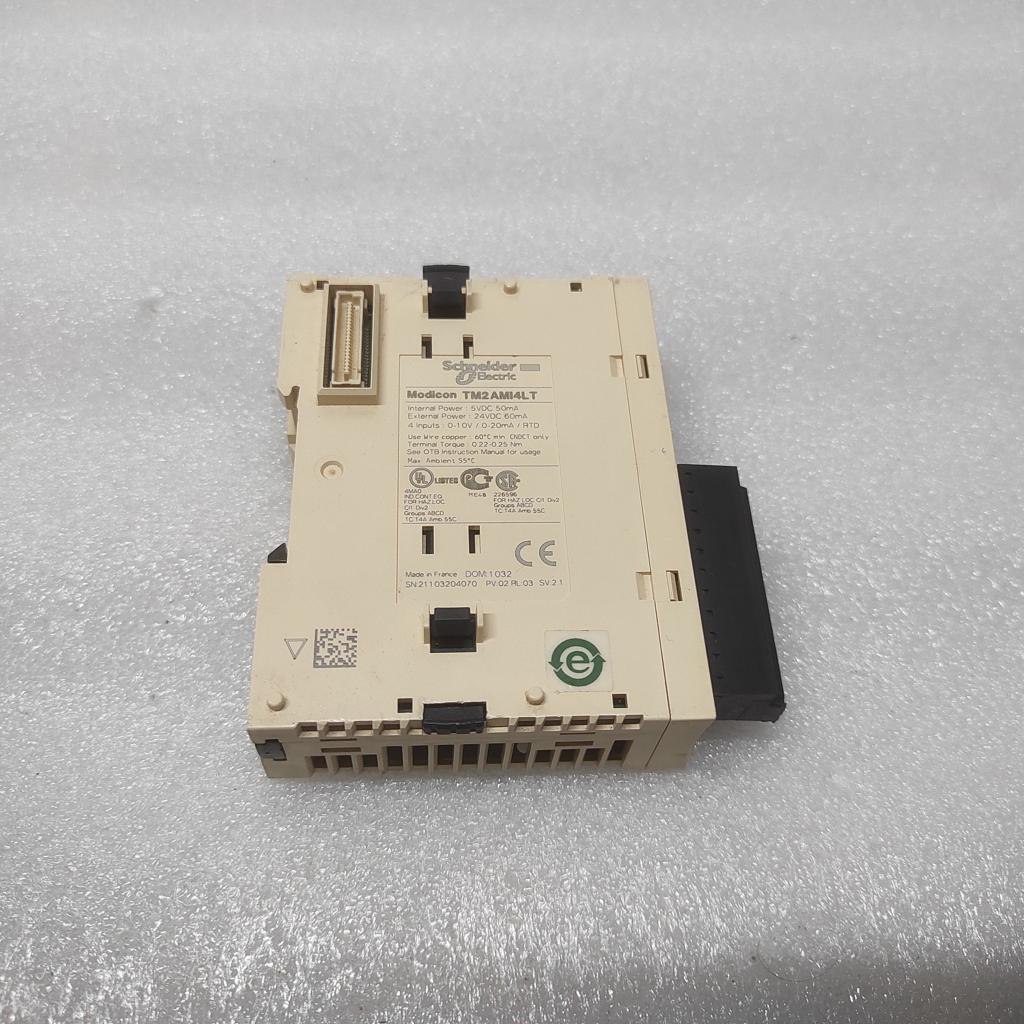 SE MODICON TM2AMI4LT ANALOG INPUT MODULE