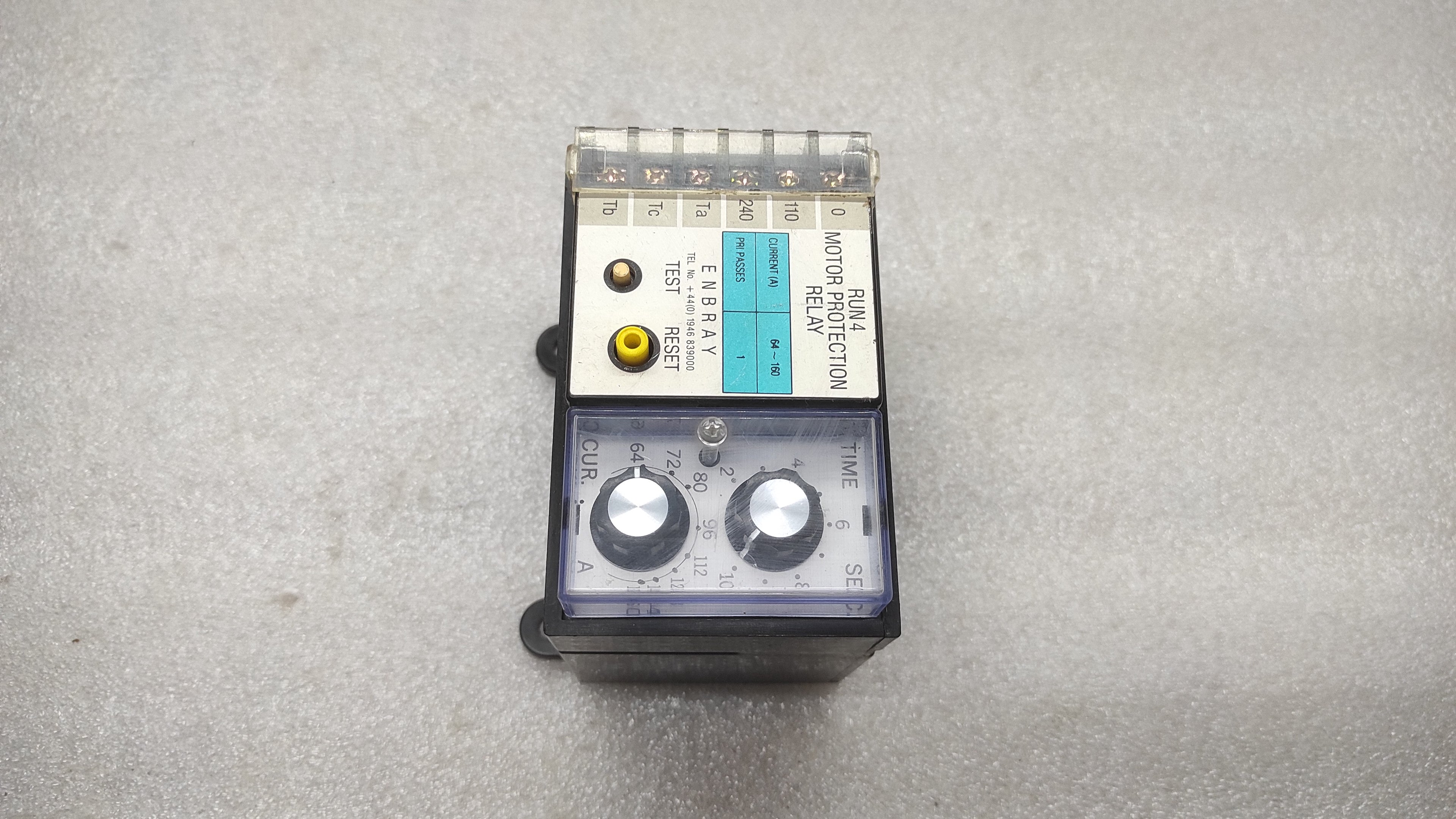 ENBRAY RUN 4 MOTOR PROTECTION RELAY 64-160A