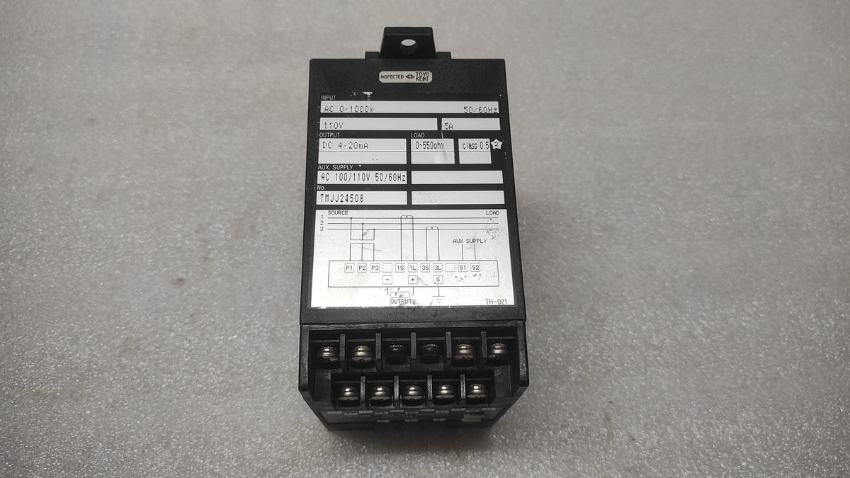 TOYO KEIKI EGM-23A 3-PH 3-WIRE WATT TRANSDUCER
