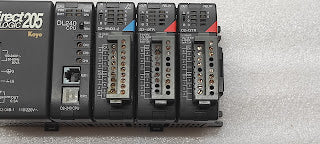 KOYO DIRECT LOGIC 205 PLC D2-04B-1 PS D2-240 CPU D2-16ND3-2 IN D2-12TR OUT