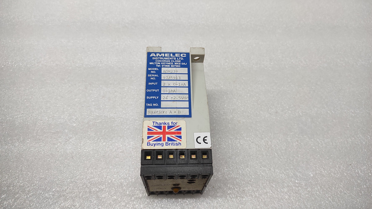 AMELEC ADM239 2-INPUT ARITHMATIC UNIT 01908-567003 24VDC