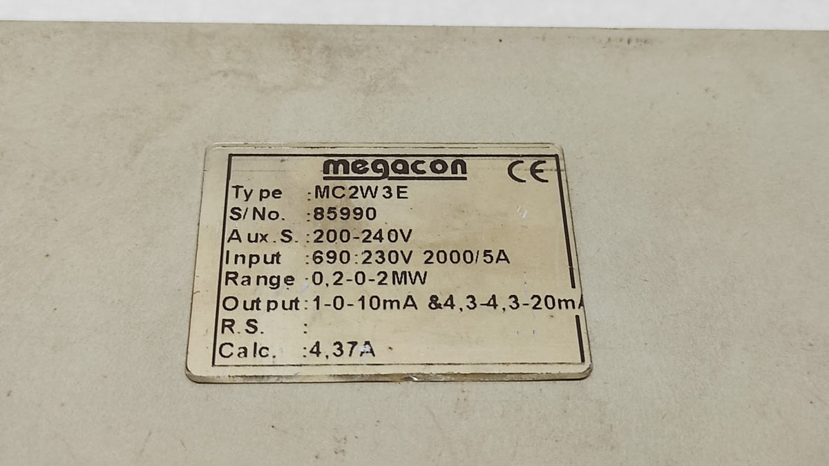 MEGACON MC2W3E POWER TRANSDUCER 200-240V