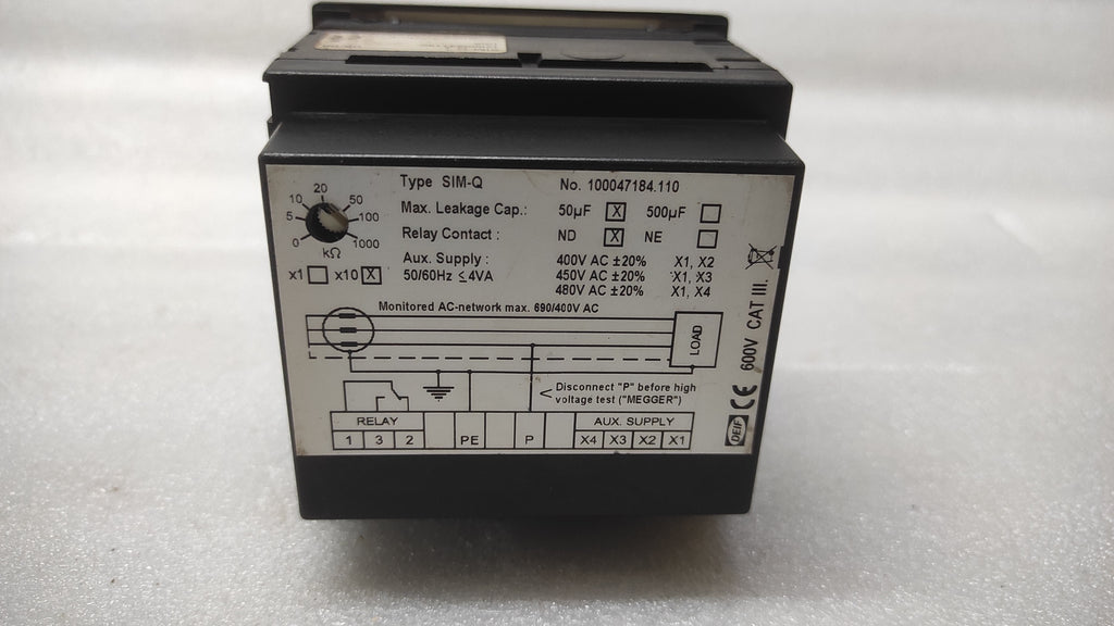 DEIF SIM-Q MEGA OHM METER 100047184.110 400-480V